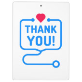 Dankeschön| Herz - Stethoskop Klemmbrett (Rückseite)