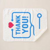 Dankeschön| Herz - Stethoskop Sherpadecke (Vorderseite (Horizontal))