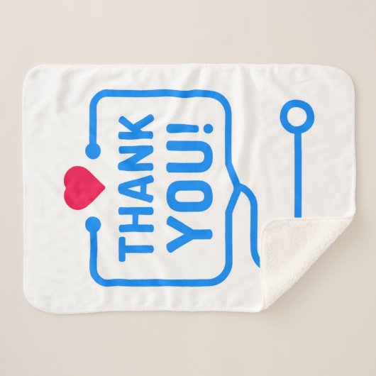 Dankeschön| Herz - Stethoskop Sherpadecke (Vorderseite (Horizontal))