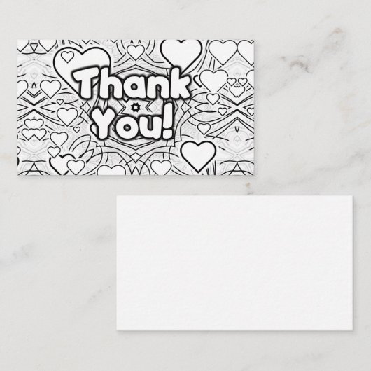 Dankeschön! Herzen Visitenkarte (Vorne/Hinten)