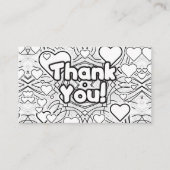 Dankeschön! Herzen Visitenkarte (Vorderseite)