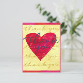 Dankeschön herzliche Postkarte (Stehend Vorderseite)