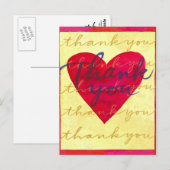 Dankeschön herzliche Postkarte (Vorne/Hinten)