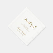 Dankeschön Hochzeitsempfang Party Serviette (Ecke)