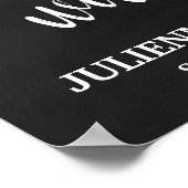 Dankeschön Hochzeitskhalkboard 13x19 signieren Poster (Ecke)