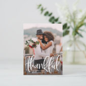 Dankeschön | Hochzeitsszenario Foto Vielen Dank Postkarte (Stehend Vorderseite)