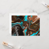 Dankeschön | Hübsche Abstrakte Kunstkarte Karte (Vorderseite/Rückseite Beispiel)