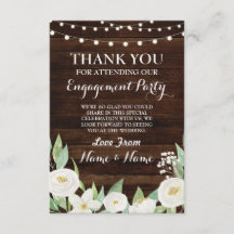 Dankeschön Ihre Karte Hochzeit Wood White Blume