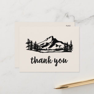 Dankeschön im Vintage-Wilderness-Stil Postkarte