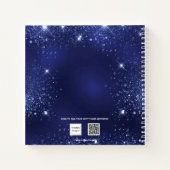 Dankeschön Journal blue flowers silberne Glitzer n Notizblock (Rückseite)