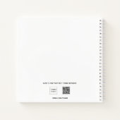 Dankeschön-Journal-Grünschrift Notizblock (Rückseite)