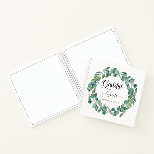 Dankeschön-Journal-Grünschrift Notizblock (Innenseite)