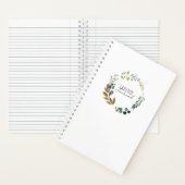 Dankeschön Journal INITIALS Rustikale Moderne Blät Notizblock (Innen)