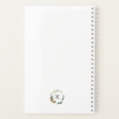 Dankeschön Journal INITIALS Rustikale Moderne Blät Notizblock (Rückseite)