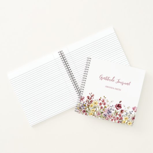 Dankeschön Journal-Notebook-Script-Blume Name Notizblock (Innenseite)