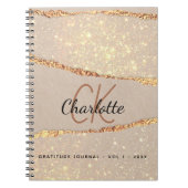 Dankeschön Journal Rose Gold Glitzer agrogramm Mon Notizblock (Vorderseite)