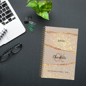 Dankeschön Journal Rose Gold in Beige Monogramm Notizblock