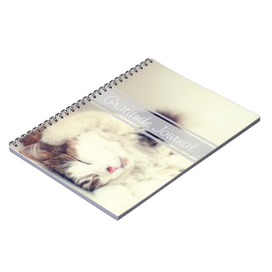 Dankeschön-Journal-Schlafkatze - benutzerdefinierb Notizblock (Linke Seite)