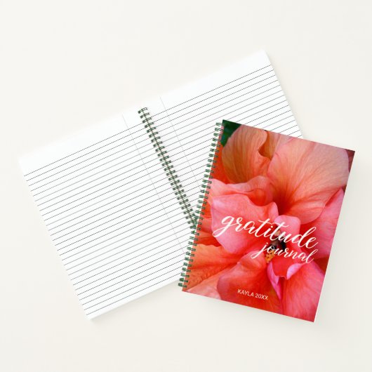 Dankeschön Journal Schöne Blume und Individuelle N Notizblock (Innenseite)