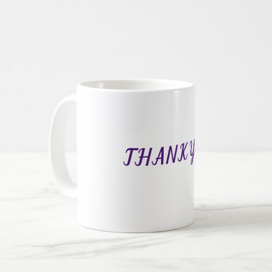 Dankeschön Kaffeetasse (Vorderseite Links)