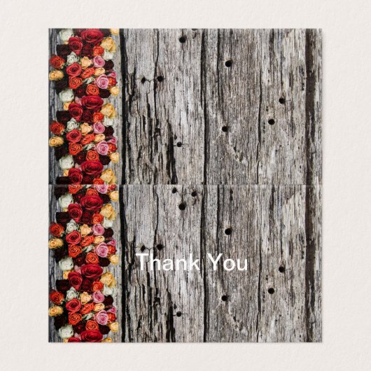 Dankeschön Karte (Außenseite Aufgefaltet)