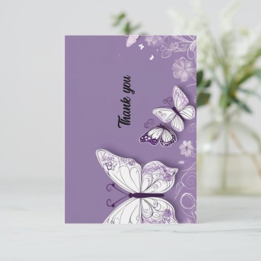 Dankeschön Karte (Stehend Vorderseite)