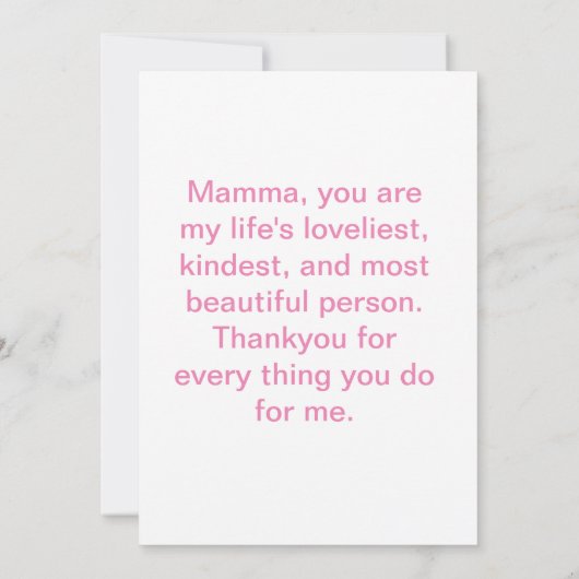 Dankeschön Karte (Rückseite)