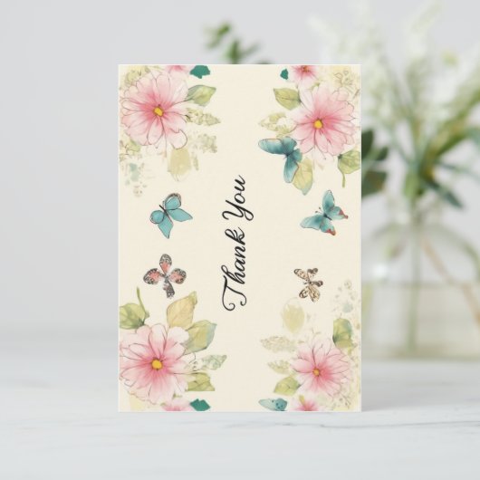 Dankeschön Karte (Stehend Vorderseite)