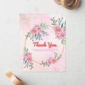 Dankeschön Karte (Vorderseite/Rückseite Beispiel)