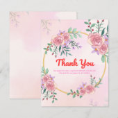 Dankeschön Karte (Vorne/Hinten)