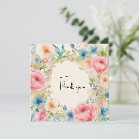 Dankeschön Karte (Stehend Vorderseite)