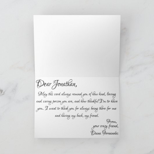 Dankeschön Karte (Innenseite)