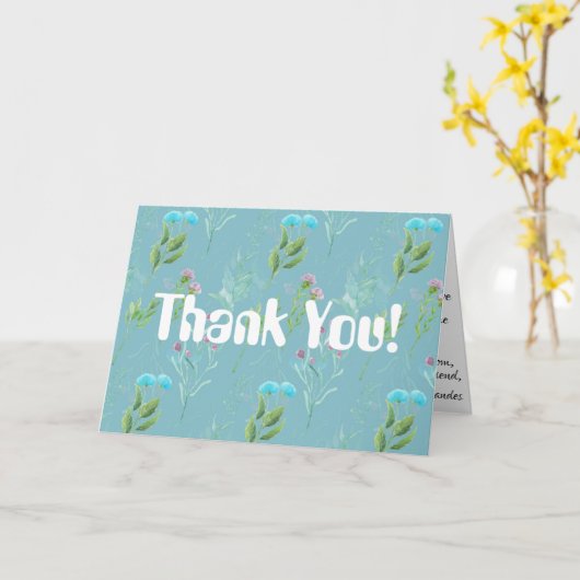 Dankeschön Karte (Gelbe Blume)