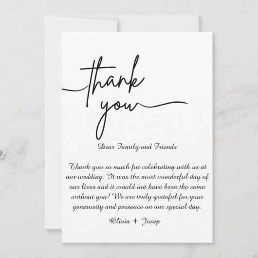 Dankeschön Karte (Vorderseite)