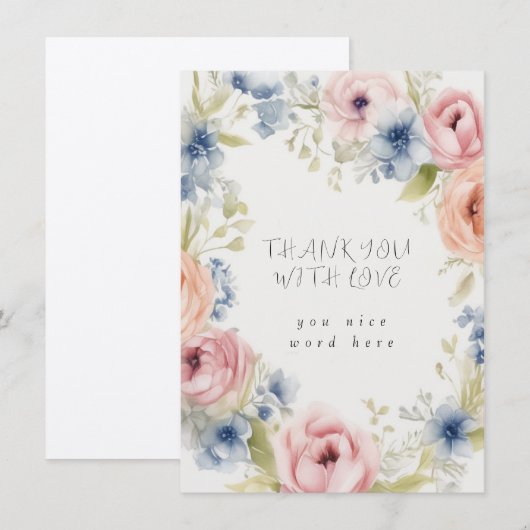 Dankeschön Karte (Vorne/Hinten)