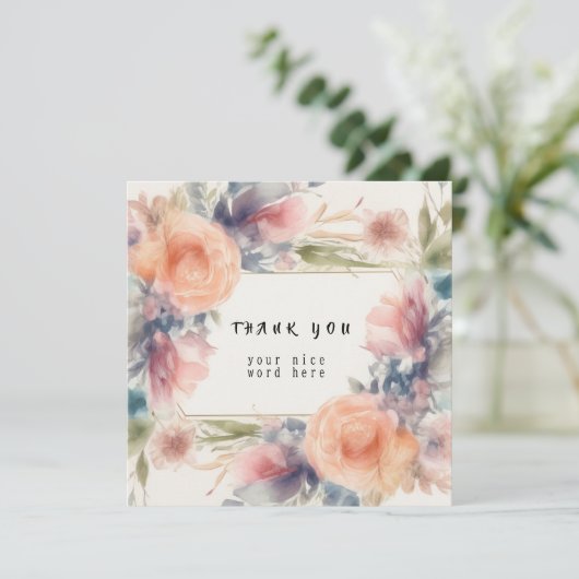 Dankeschön Karte (Stehend Vorderseite)