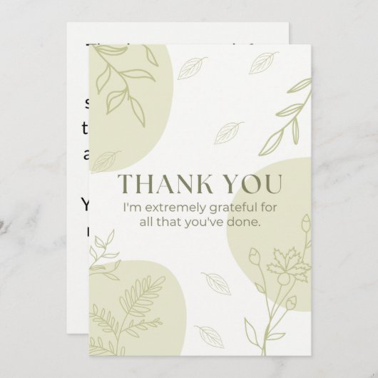 Dankeschön Karte (Vorne/Hinten)