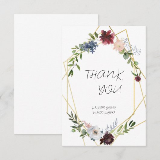 Dankeschön Karte (Vorne/Hinten)