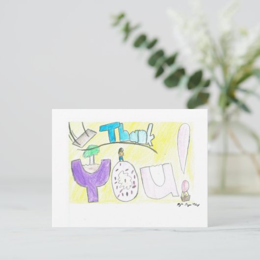 Dankeschön Karte (Stehend Vorderseite)