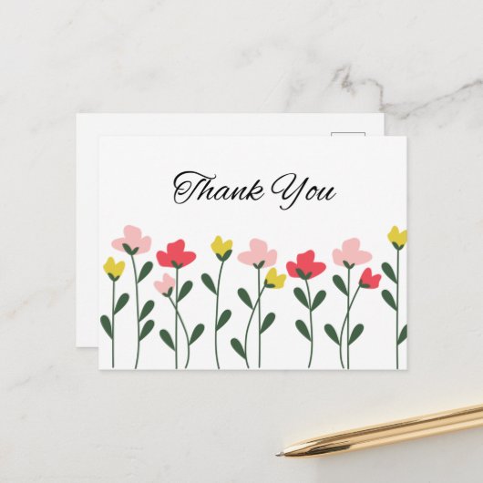 Dankeschön Karte (Vorderseite/Rückseite Beispiel)