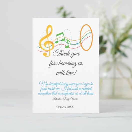 Dankeschön Karte (Stehend Vorderseite)