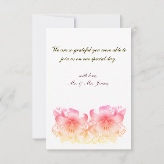 Dankeschön Karte (Rückseite)