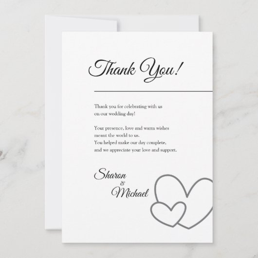 Dankeschön Karte (Rückseite)