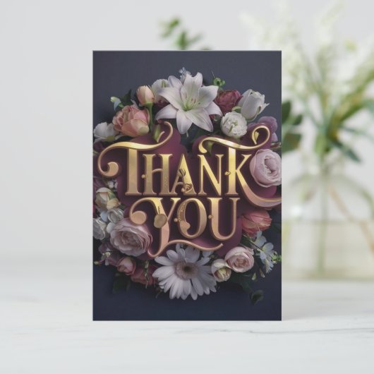 Dankeschön Karte (Stehend Vorderseite)