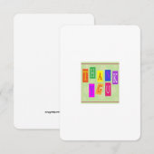 Dankeschön Karte (Vorne/Hinten)