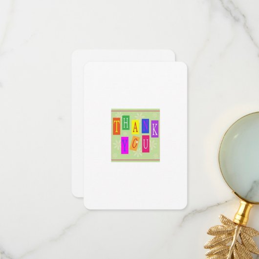 Dankeschön Karte (Vorderseite/Rückseite Beispiel)