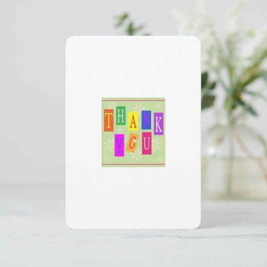 Dankeschön Karte (Stehend Vorderseite)