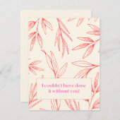 Dankeschön Karte (Vorne/Hinten)