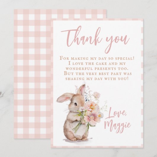 Dankeschön Karte (Vorne/Hinten)