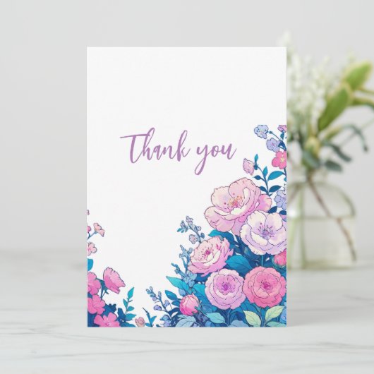 Dankeschön Karte (Stehend Vorderseite)